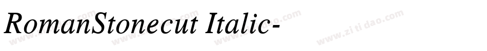 RomanStonecut Italic字体转换